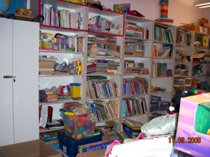 Before organizing the room